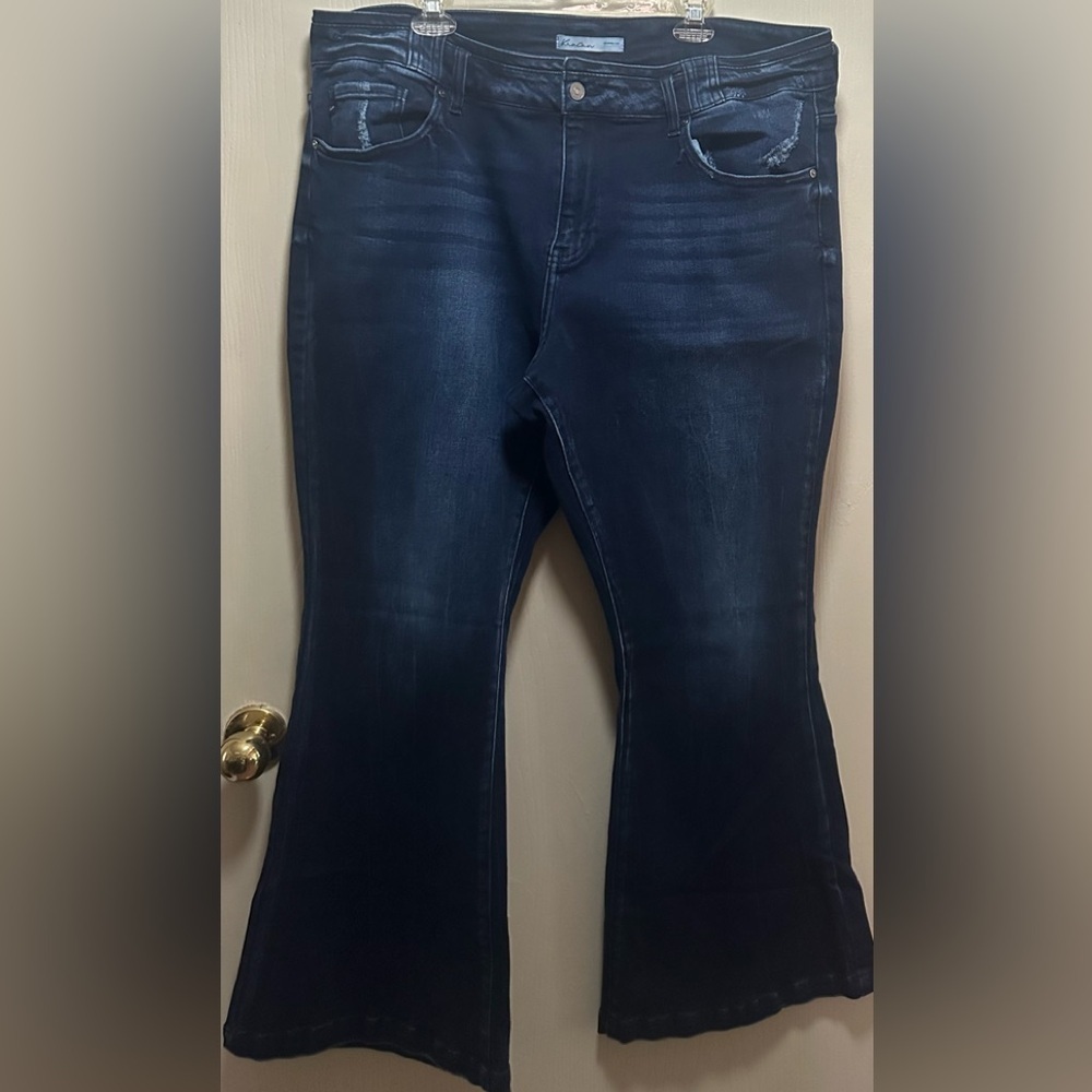 Kancan Exclusively for Maurices High-Waisted Flare Bootcut Jeans Dark Wash+size - Picture 11 of 16